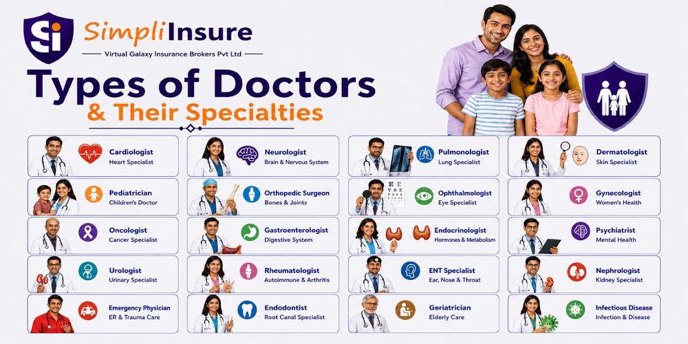 20 Types of Doctors & Their Specialties | SimpliInsure
